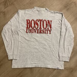 Vintage 90s Boston University Terriers Long Sleeve T-Shirt Mens Large L USA Made